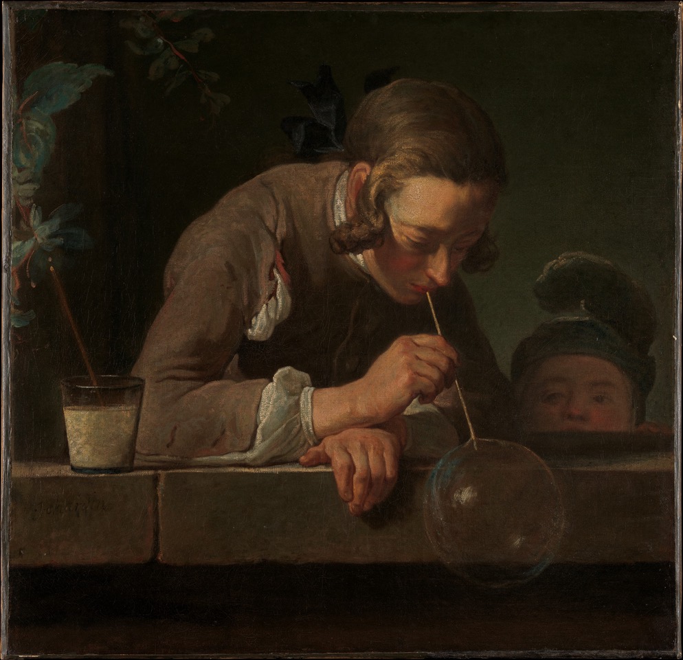 blowing bubbles